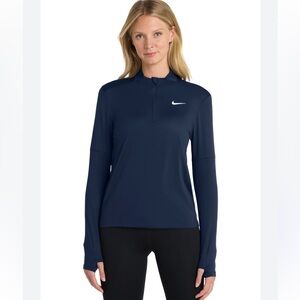 Nike Navy Long-Sleeve Quarter-Zip Training Top